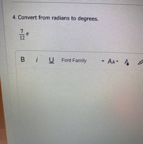 Convert from radians to degrees