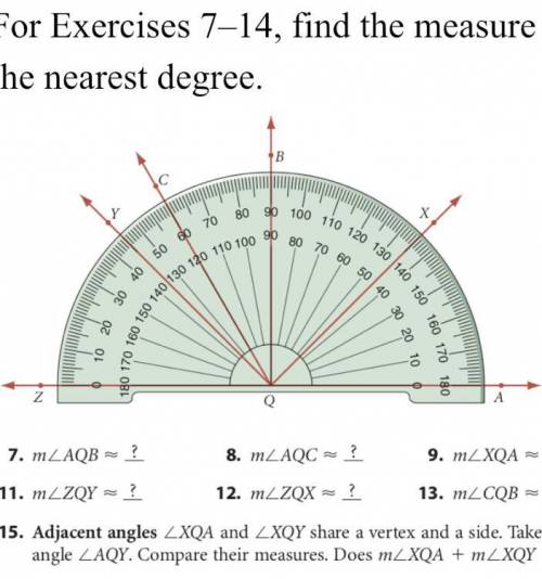 Find the measure of angle to the nearest degree