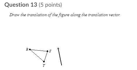 Draw the translation of the figure along the translation vector. My understanding is a translation