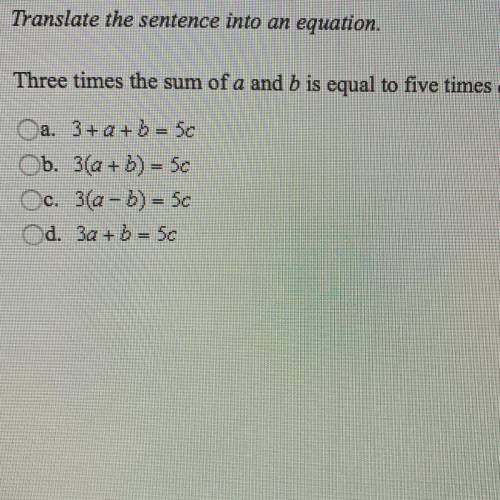 Translate the sentence into an equation.

The number x divided by the number y is the same as six