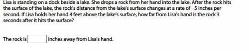 Lisa is standing on a dock beside a lake. She drops a rock from her hand into the lake. After the r