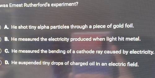What was Ernest Rutherford's experiment?