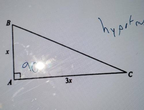 Help with length of hypotenuse