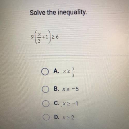 Solve the inequality.