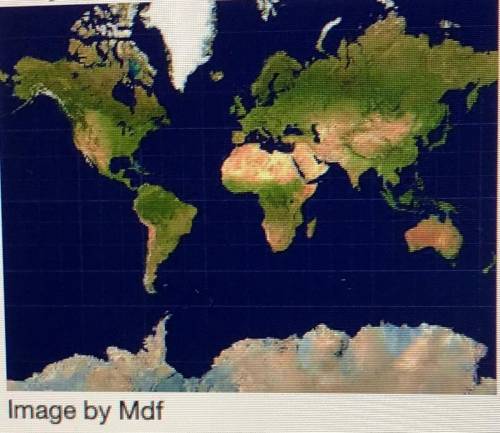 Analyze the map below and answer the question that follows.

Image by Mdf
Every map projection is