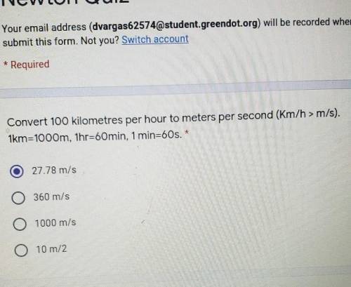 Where a 100 km per hour 2 m per 2nd KM/AH greater den M/S. One km equals 1000 miles 1 hour equals 6