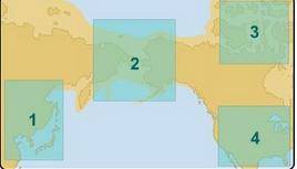 One of the numbered areas on this map includes the Bering Sea. It also includes the land bridge tha