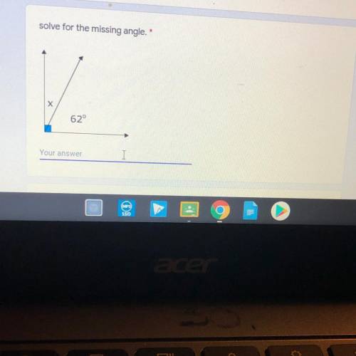 Solve the missing angle