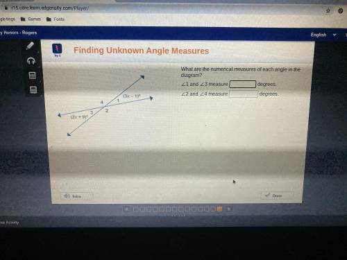 What are the numerical measures of each angle?