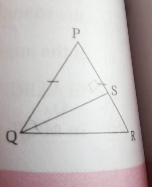 In the given figure, PQ=PR and QS is the bisector of angle PQR. If angle PQS=30°, find angle PSQ.