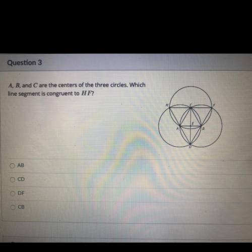 PLEASE HELP WILL GIVE BRAINLIEST -

A, B, and C are the centers of the three circles. Which
line s