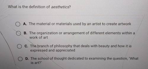 What is the definition of aesthetics
