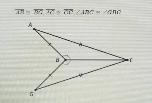 1. What rigid transformation will take triangle GBC onto triangle ABC?

2. Why will G' coincide wi