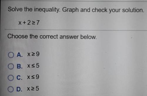Solve inequality and show work please