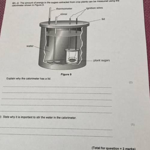 Can someone help me with why a calorimeter has a lid? I’ll give brainliest. Thanks