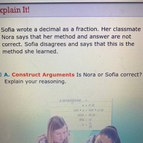 Is Nora or Sofia correct? Explain your reasoning.