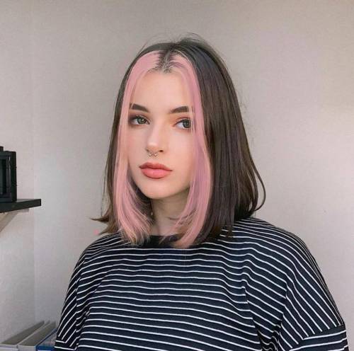 Does anyone know what you would call this style of dying in a salon? (The pink obviously)