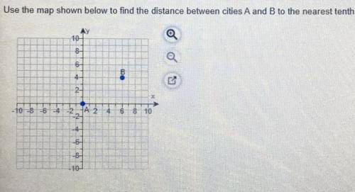 Help! ASAP!!!

Use the map shown below to find the distance between cities A and B to the nearest