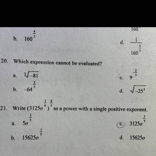 Which expression cannot be evaluated? (picture for the choices included)