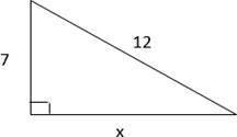 What's the value of x to the nearest tenth? Question 12 options: A) 7.9 B) 9.7 C) 5.9 D) 8.1
