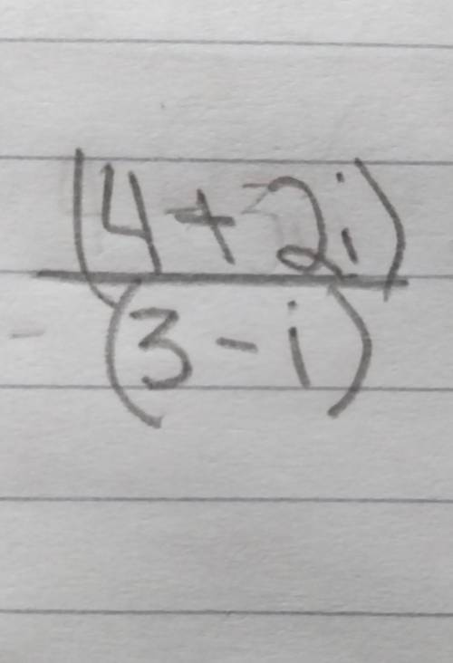 Who knows how to answer this. It's Dividing complex numbers.
