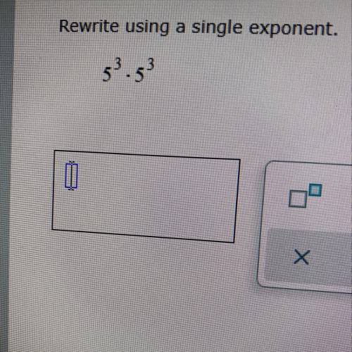 Rewrite using a single exponent.
53.53