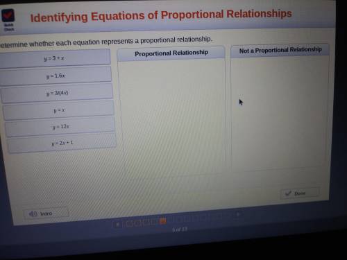 Determine whether each equation represents a proportional relationship