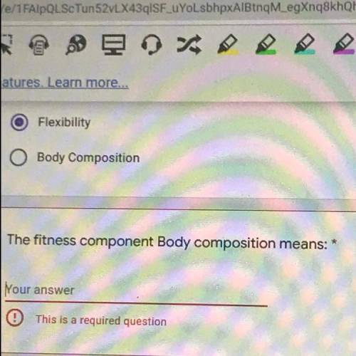 What does the fitness component mean