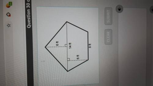 Amir is laying stone for his new patio. The diagram of the patio is shown. How many square feet of