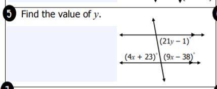 Find the value of y (super easy)