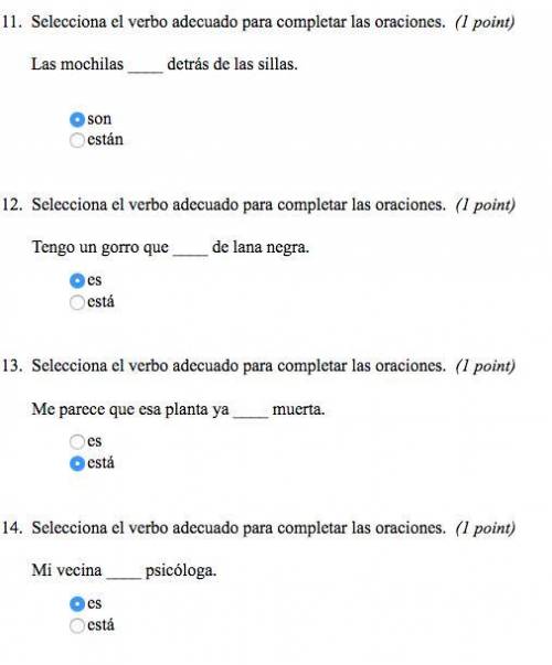 PLEASE check my Spanish answers