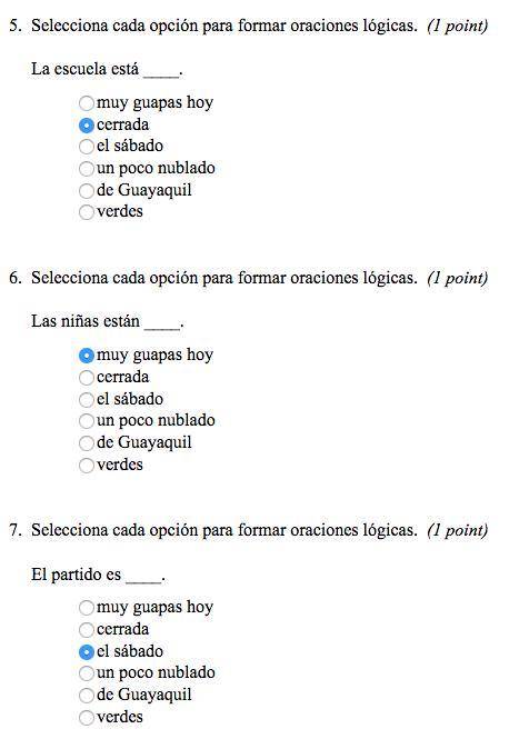 PLEASE check my Spanish answers