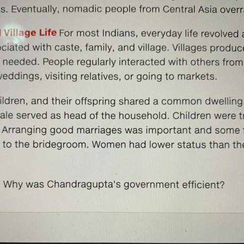 Why was Chandragupta's government efficient?