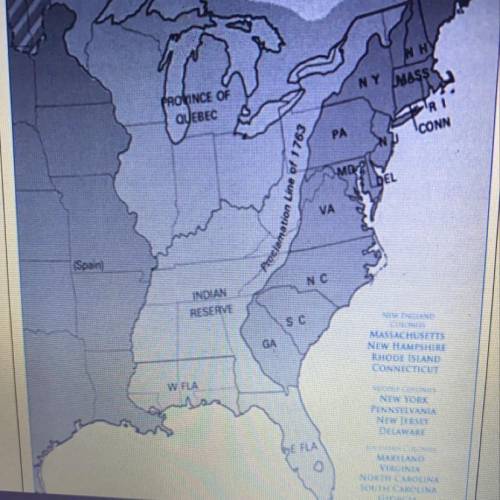 According to this image, how many different geography regions or groups were the colonies divided i