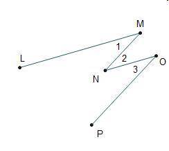 Given: Line segment N M is parallel to line segment P O. and Angle 1 is-congruent-to angle 3 Prove: