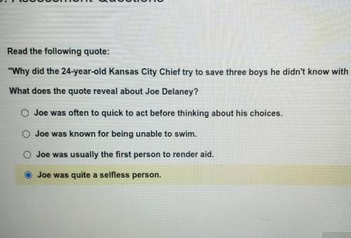 Read the following quote: Why did the 24-year-old Kansas City Chief try to save three boys he didn