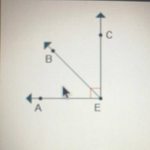 Given that angle CEA is a right angle and EB bisects angle CEA, which statement must be true?

1.