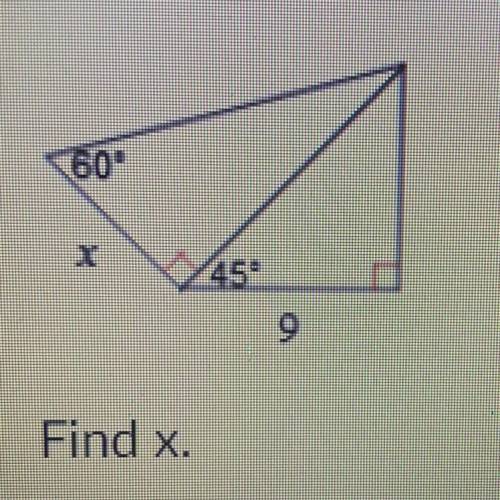 Find x.
PLEASE HELP!!!