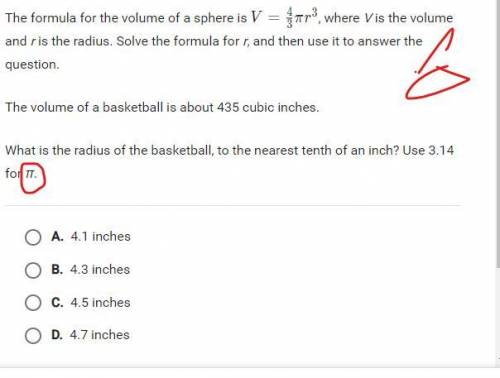 What is the radius of the basketball, to the nearest tenth of an inch. Use 3.14 for pi