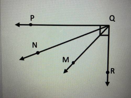 Ray QM is the angle bisector of angle NQR. If angle PQN = 7x + 15 and angle NQM = 4x, what is the v