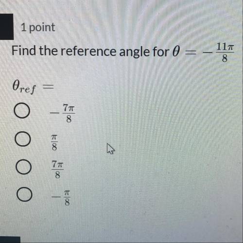 Find the reference angle
Look at picture
(Best answer get brainist)