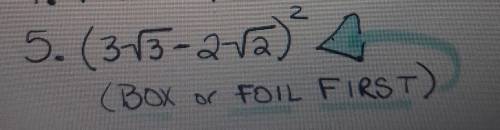 I need help solving this radical equation with box or foil method