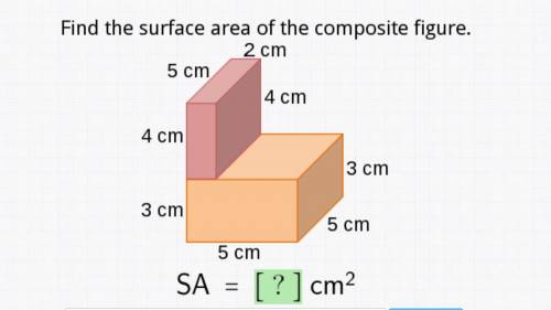 How do you find the surface area of this figure?
