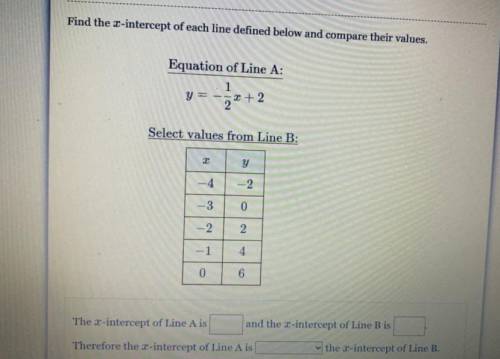 Find the c-intercept of each line defined below and compare their values.

Equation of Line A:
1
y