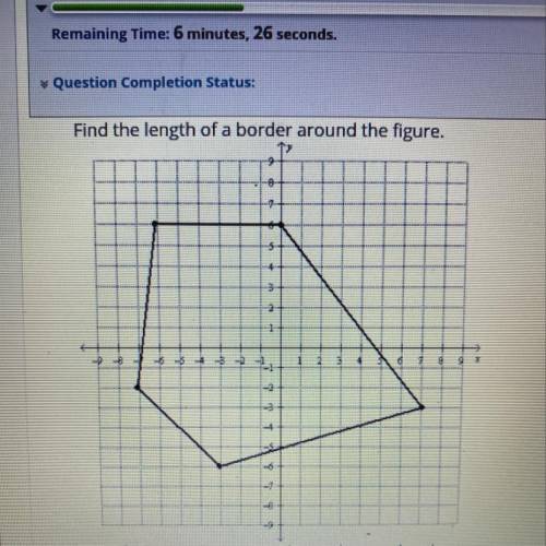 Find the length of a border around the figure.