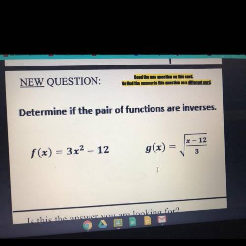Determine if the pair of functions are inverses.