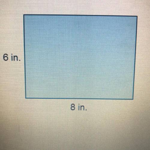 The formula for area of a rectangle is A = lw.
What is the area of a rectangle?