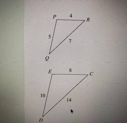What are the three ratios for these triangles?