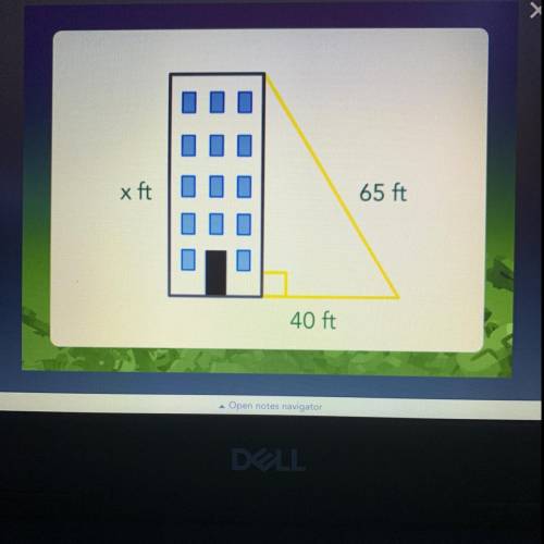 Find the height of the building. Round your answer to the nearest tenth. Explain how you found your