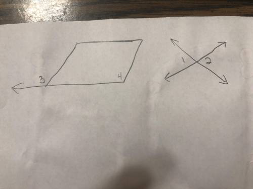 Given: angle 3 us supplementary to angle 2 and angle 4 is supplementary to angle 2. Prove angle 3 i